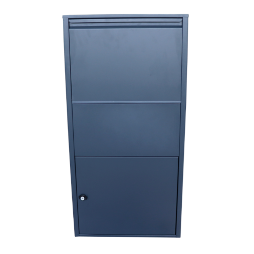 Box na balíky (440x220x880mm) s přepadovou lištou na ochranu balíků, tloušťka 0.8mm), Max. velikost balíku: 360x170x260mm, barva: RAL 7016 (antracit)